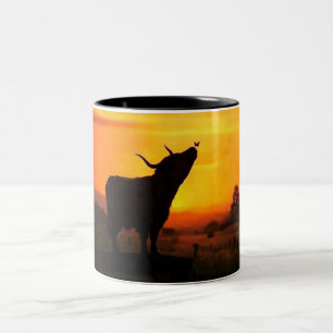 Tasse 2 Couleurs Papillon Vache des Highlands Beau Pays Ferme