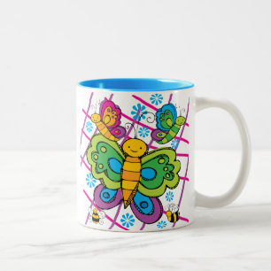 Tasse 2 Couleurs Papillons