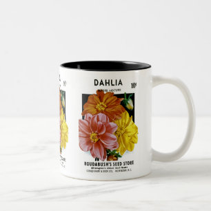 Tasse 2 Couleurs Paquet vintage de graine de dahlia