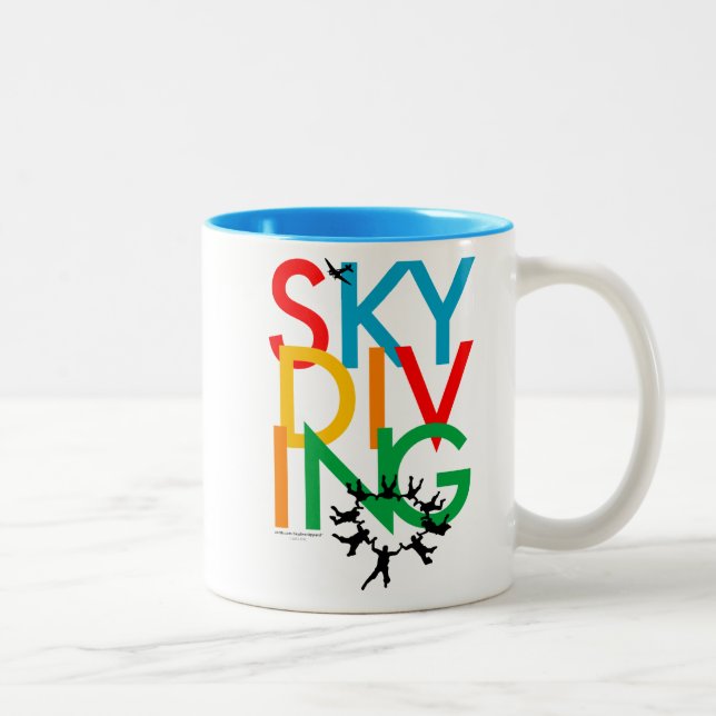 Tasse 2 Couleurs Parachutisme (Droit)