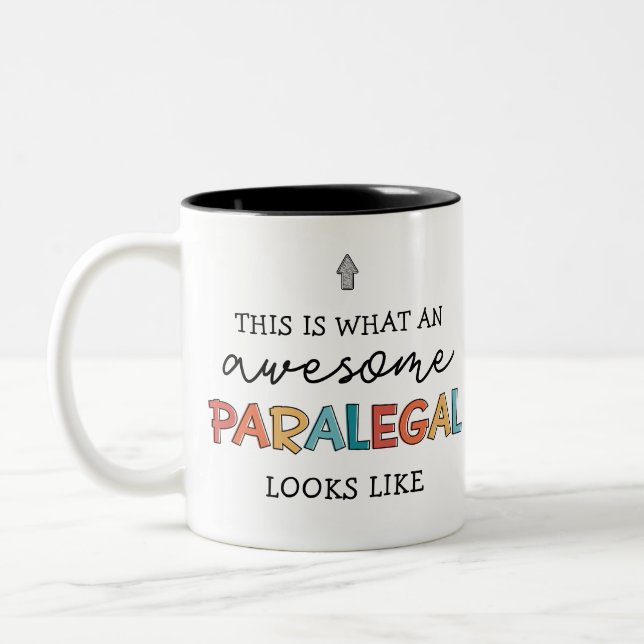 Tasse 2 Couleurs Paralegal Awesome Assistant juridique amusant (Gauche)