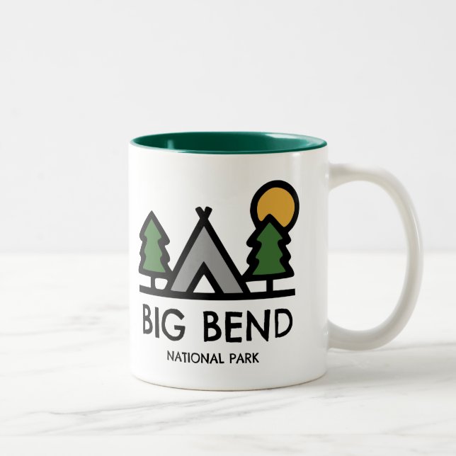Tasse 2 Couleurs Parc national Big Bend (Droit)