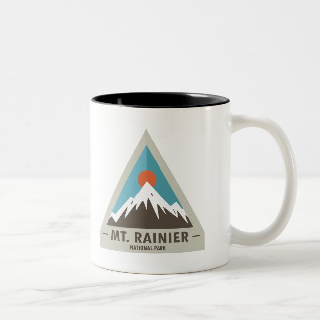 Tasse 2 Couleurs Parc national de mont Rainier (Droit)