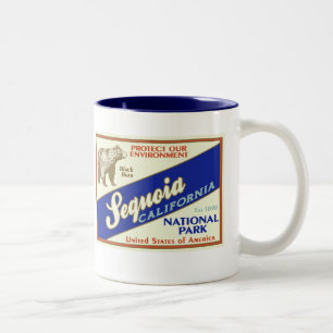 Tasse 2 Couleurs Parc national de séquoia (ours noir)