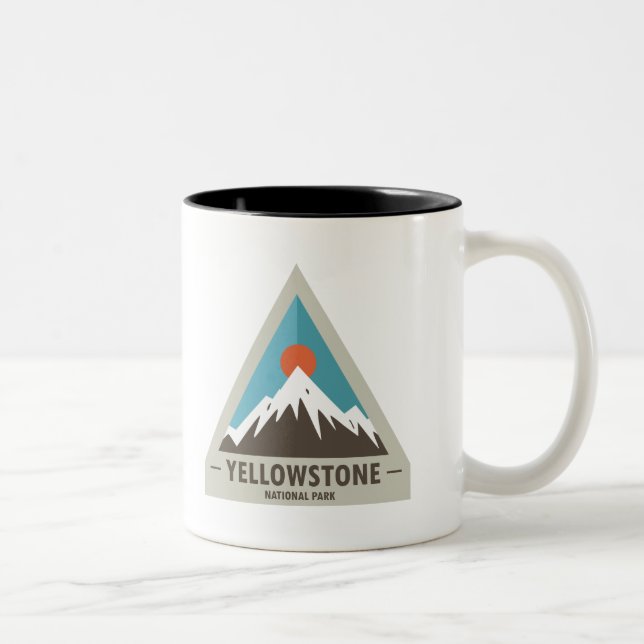 Tasse 2 Couleurs Parc national de Yellowstone (Droit)