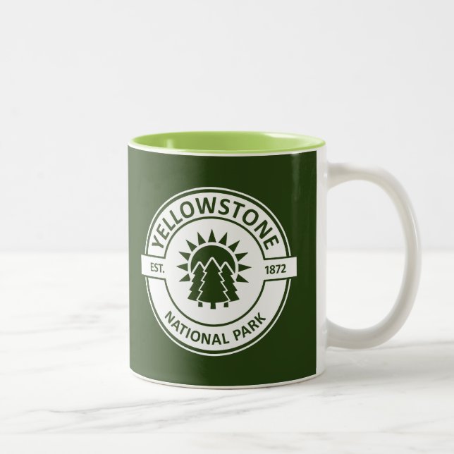 Tasse 2 Couleurs Parc national de Yellowstone (Droit)