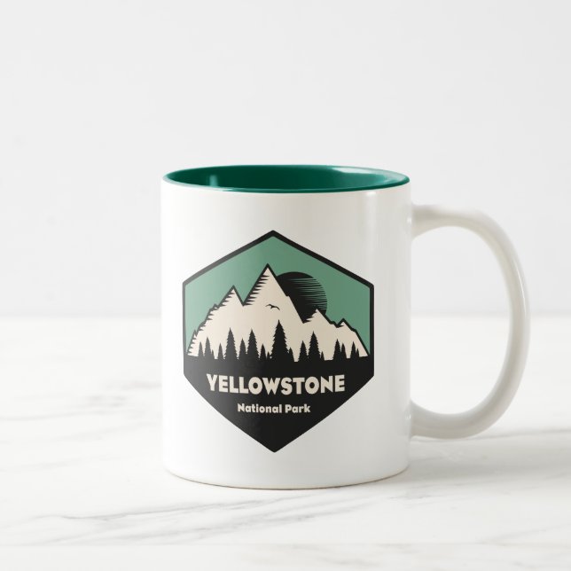 Tasse 2 Couleurs Parc national de Yellowstone (Droit)