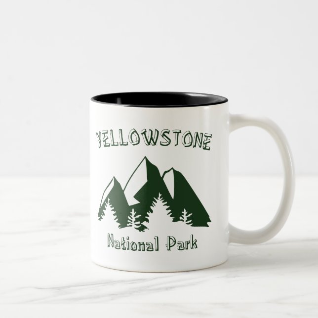 Tasse 2 Couleurs Parc national de Yellowstone (Droit)