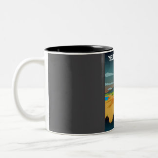Tasse 2 Couleurs Parc national de Yellowstone Night Sky Stars Voyag