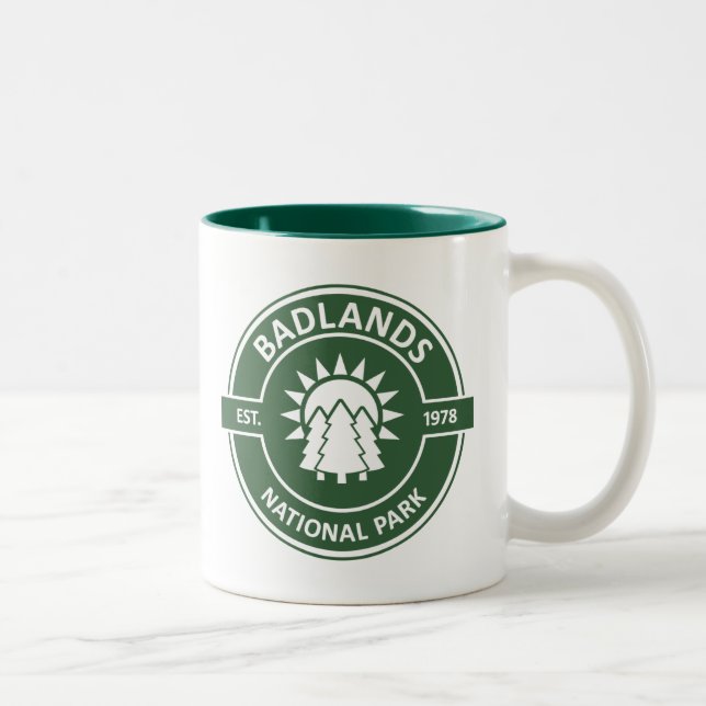 Tasse 2 Couleurs Parc national des Badlands (Droit)