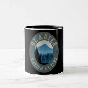 Tasse 2 Couleurs Parc national des Glaciers Montana Usa Montagnes C