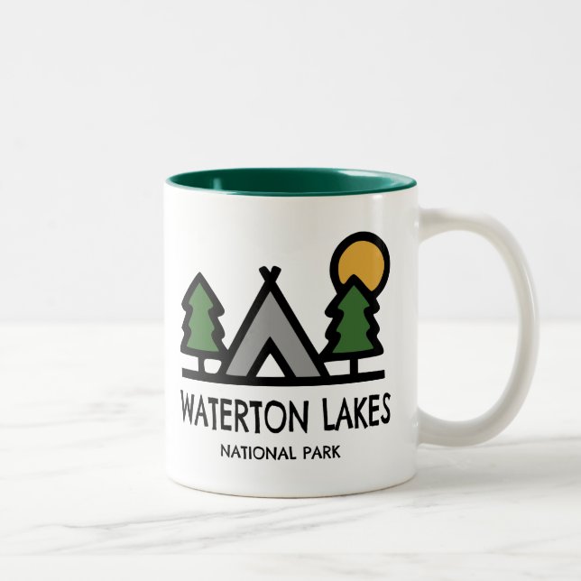 Tasse 2 Couleurs Parc national des Lacs-Waterton (Droit)