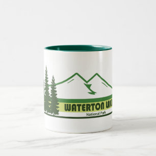 Tasse 2 Couleurs Parc national des Lacs-Waterton Grandes vertes