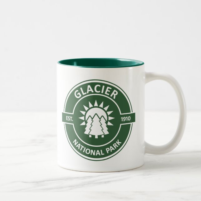 Tasse 2 Couleurs Parc national du Glacier (Droit)