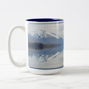 Tasse 2 Couleurs Parc national du Glacier Lac McDonald Hiver