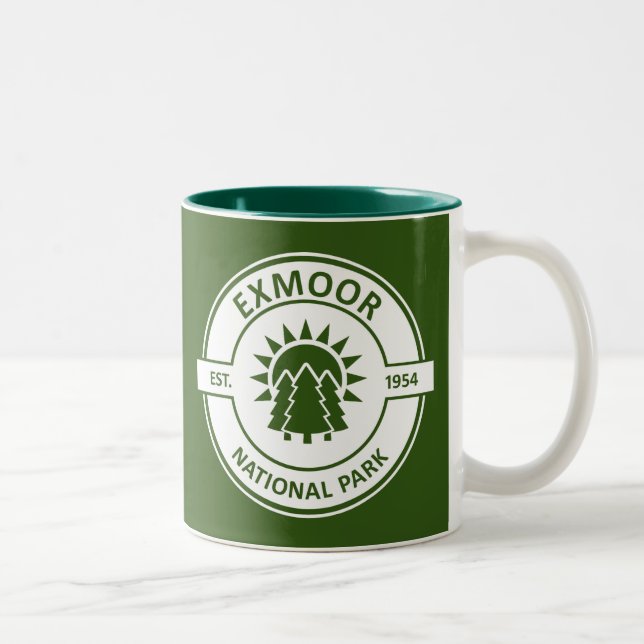 Tasse 2 Couleurs Parc national Exmoor Sun Trees (Droit)