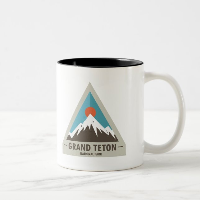 Tasse 2 Couleurs Parc national grand de Teton (Droit)