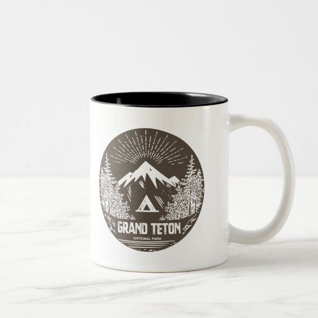 Tasse 2 Couleurs Parc national grand de Teton (Droit)