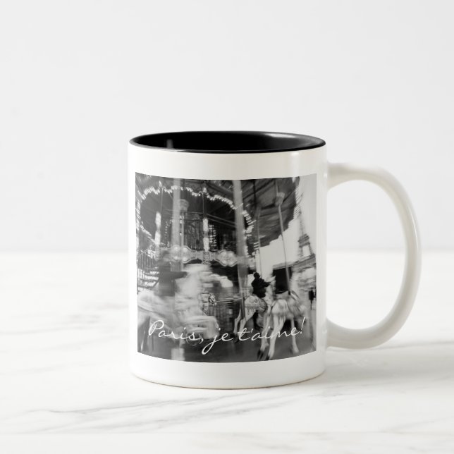 Tasse 2 Couleurs Paris, t'aime de je ! (Droit)