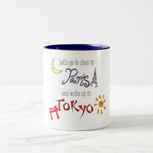 Tasse 2 Couleurs Paris Tokyo