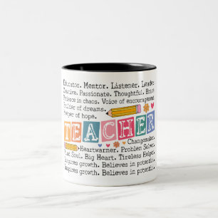 Tasse 2 Couleurs Paroles d'enseignant