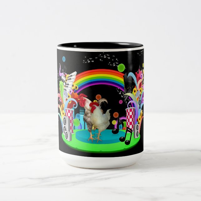 Tasse 2 Couleurs Partie géniale de poulet (Centre)