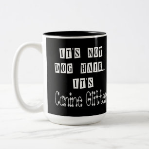 Tasse 2 Couleurs Parties scintillant de chien Humour de café à deux