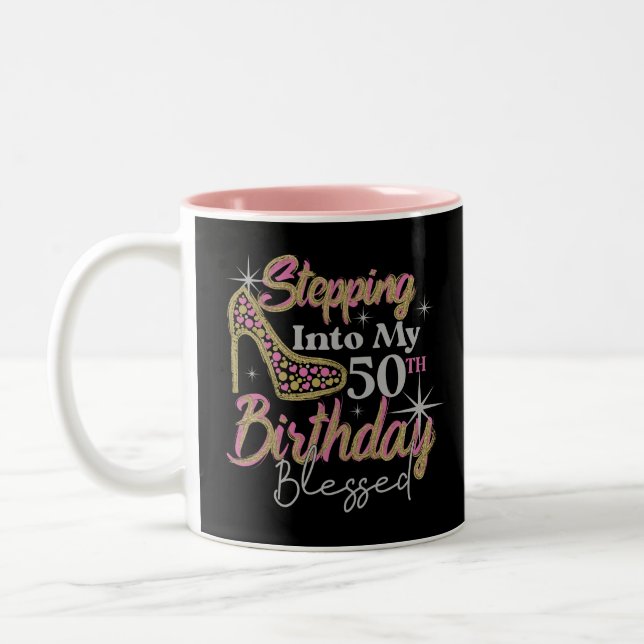 Tasse 2 Couleurs Parties scintillant entrant dans mon 50e anniversa (Gauche)