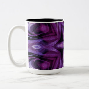 Tasse 2 Couleurs Parties scintillant mauve Coeur et fleurs Kaleidos