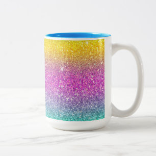 Tasse 2 Couleurs Parties scintillant Ombre, Arc-en-ciel, Perte De B
