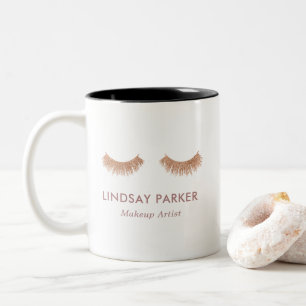 Tasse 2 Couleurs Parties scintillant Rose d'or Lashes maquillage Ar