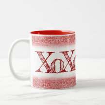 Parties scintillant rouge XOXO