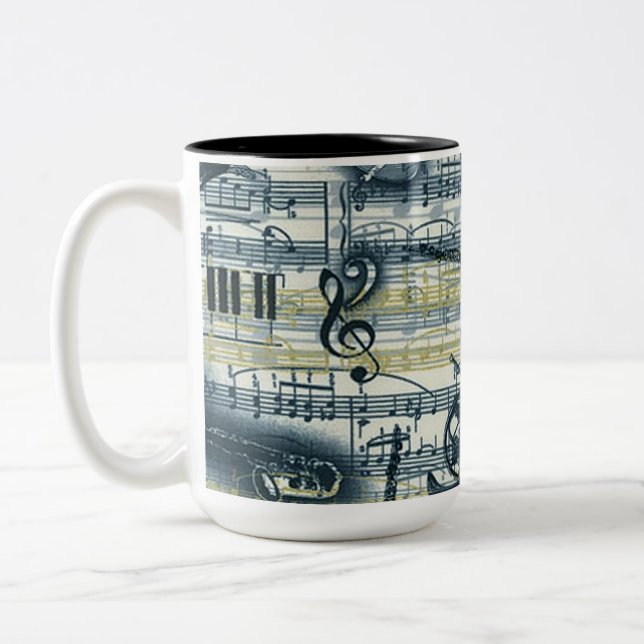 Tasse 2 Couleurs Partition vintage (Gauche)