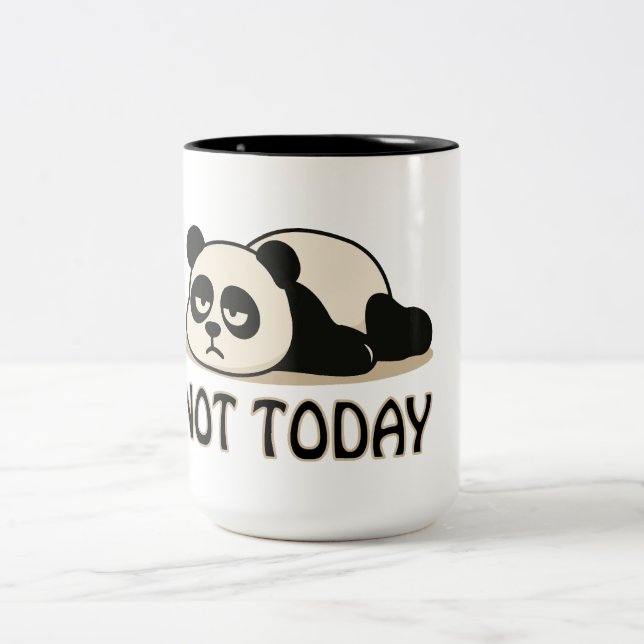 Tasse 2 Couleurs Pas aujourd'hui Panda (Centre)