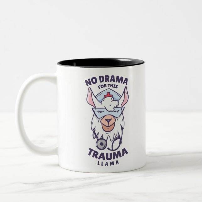 TASSE 2 COULEURS PAS DE DRAME POUR CE TRAUMA LAMA (Gauche)