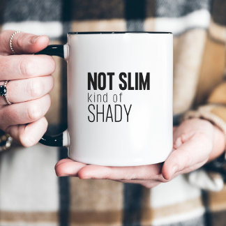 Tasse 2 Couleurs Pas mince, sorte de blague ombrageuse minimale et