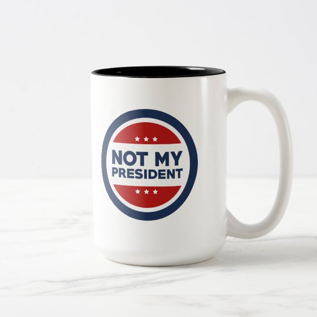 Tasse 2 Couleurs Pas mon président (Droit)