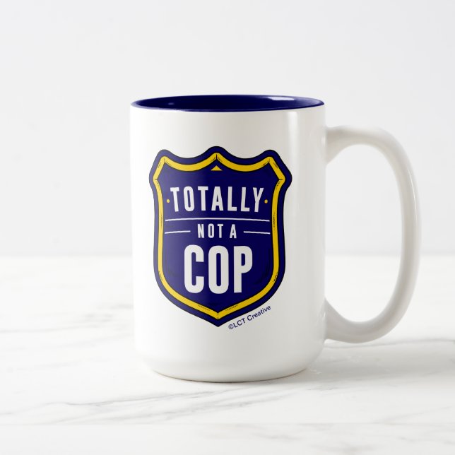 Tasse 2 Couleurs Pas un flic (Droit)