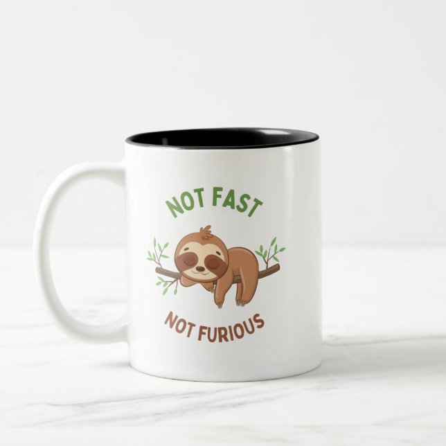 Tasse 2 Couleurs Pas Vite Pas Furieux Sloth (Gauche)