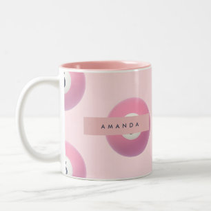 Tasse 2 Couleurs Pastel Rose Personnalisé Numéro 5 Billiard Ball