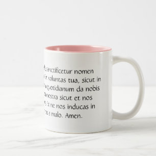 Tasse 2 Couleurs Pater Noster ou la notre prière de père dans le