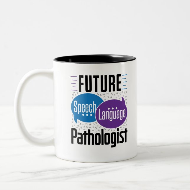 Tasse 2 Couleurs Pathologie vocale future SLP (Gauche)