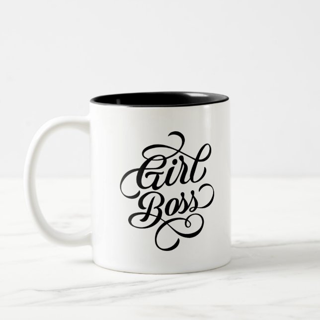 Tasse 2 Couleurs Patron de fille (Gauche)