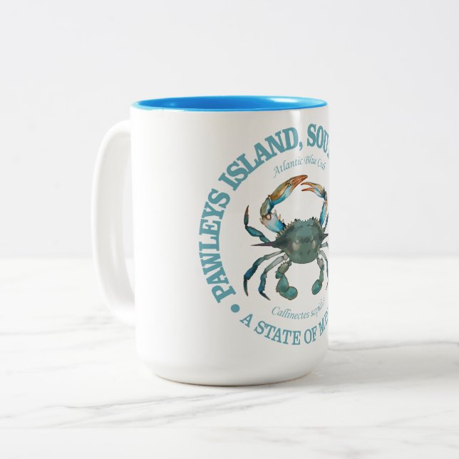 Tasse 2 Couleurs Pawleys Island (blue crab) (Devant gauche)
