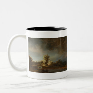 Tasse 2 Couleurs Paysage avec un pont de pierre - Rembrandt - c1638
