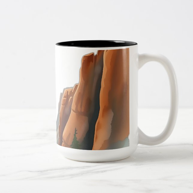 Tasse 2 Couleurs Paysage d'aquarelle Stellar Canyon (Droit)