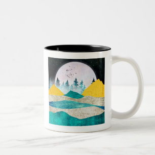 Tasse 2 Couleurs Paysage de lever de superlune