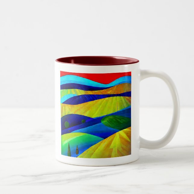 Tasse 2 Couleurs Paysage de Rainbow Imaginaire Hills (Droit)