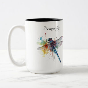 Tasse 2 Couleurs Paysage de rêve de libellule, personnalisé