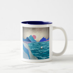 Tasse 2 Couleurs Paysage de Sailboat Cove